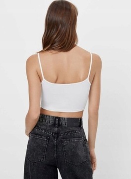 БЕЛЫЙ УКОРОЧЕННЫЙ ТОП НА РЕМЕНКАХ