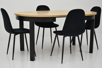 4 СКАНДИНАВСКИХ стула и круглый РАЗДВИЖНОЙ СТОЛ