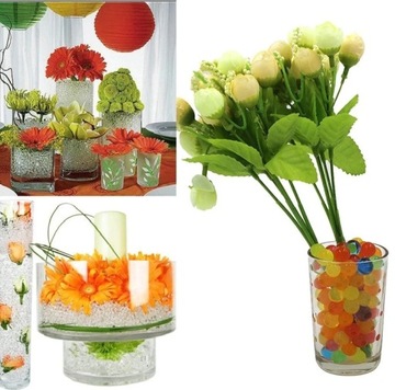 10000 ШТ. ГЕЛЕВЫЕ ШАРИКИ, ГИДРОГЕЛЬ, ПРОЗРАЧНАЯ ВАЗА