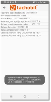 Кардридер телефона с приложением TachoBit