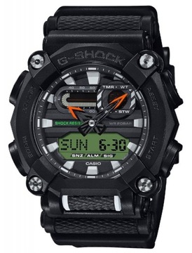 Czarny zegarek męski Casio G-Shock GA-900E + Dodatkowy pasek +GRAWER