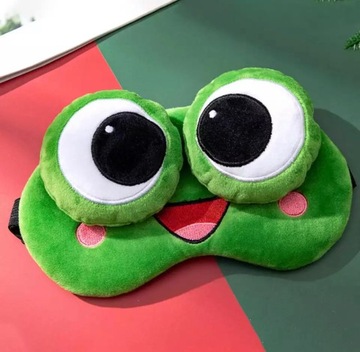 МАСКА ДЛЯ СПЯНИЯ ДЛЯ ГЛАЗ РАССЛАБЛЕНИЕ лягушка OLDMAN FROG НА Резинка