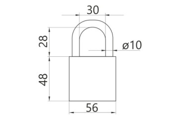 Сертифицированный навесной замок GERDA HSS 531Z