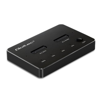 Док-станция Qoltec M.2 SSD | НВМе | САТА | USB-C | ДВОЙНОЙ 2 x 2 ТБ