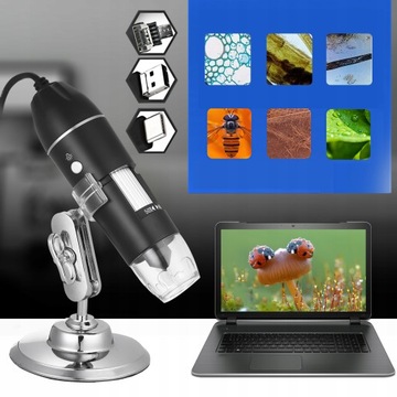 USB цифровой микроскоп Zoom 1600x 8 светодиодов