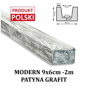 Belka rustykalna MODERN Imitacja 9x6 2m INdecori
