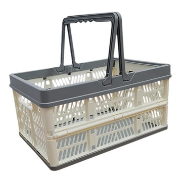 Składany kosz na zakupy Market Grocery Supplies Wielokrotnego użytku Szary Biały
