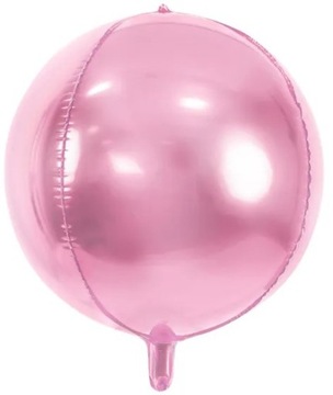 Balon foliowy kula jasny różowy 40cm dekoracja