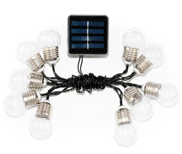 СОЛНЕЧНЫЕ САДОВЫЕ ЛАМПЫ GIRLANDA 20LED - 5,8 м