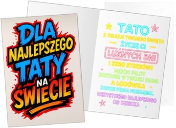 KARNET prezent DLA TATY na DZIEŃ OJCA MATKI mamy Z TATĄ MAMĄ urodziny ojca