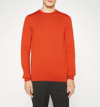 Sweter wełniany męski HUGO pomarańczowy XL