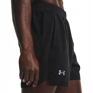 UNDER ARMOUR SPODENKI MĘSKIE KRÓTKIE TERMOAKTYWNE SPORTOWE CZARNE SHORT 5"