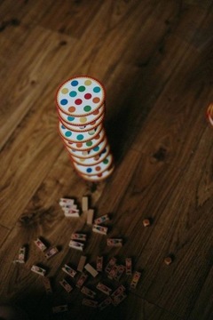 Аркадная игра Акробаты, строим башню - игрушка для детей, 5+, Янод