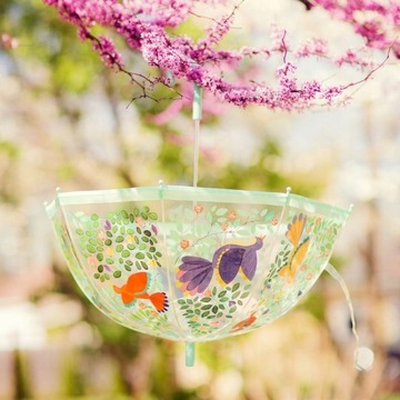 Детский прозрачный дождевик Djeco Цветы и птицы