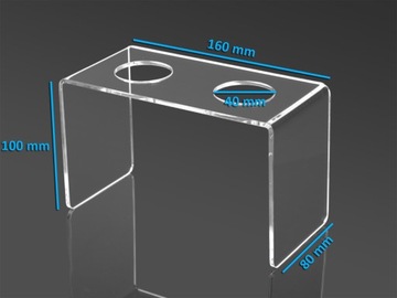 ПОДСТАВКА, КОРМУШКА, ПОДСТАВКА ДЛЯ ВАФЕЛЬ ДЛЯ МОРОЖЕНОГО, на 2 МОРОЖЕНЫХ из ПЛЕКСИ, ПЛЕКСИ
