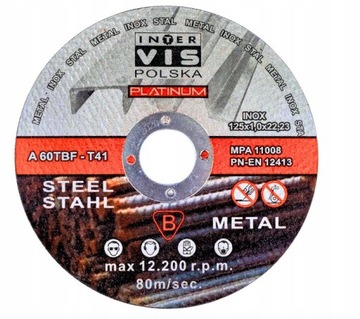 50 szt TARCZA TARCZE DO CIĘCIA METALU 125x1 MOCNE