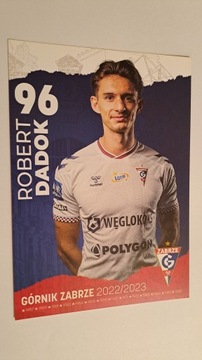 ROBERT DADOK - GÓRNIK ZABRZE 2022/2023 KARTA AUTOGRAFOWA - ZDJĘCIE