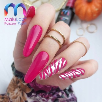 MaluLac Zestaw 5x lakier hybrydowy + 5x pilnik łódka 100/180 gratis