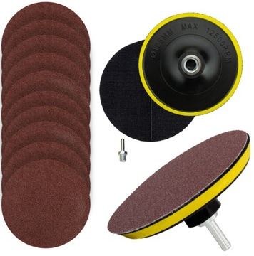 Dysk Vergionic 125 mm z papierem ściernym 10 szt.