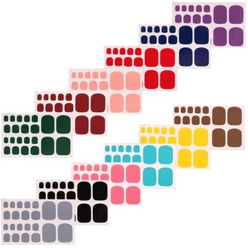Nail Decor Наклейки для ногтей на ногах, 12 листов