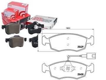 КОЛОДКИ ТОРМОЗНЫЕ FIAT PUNTO EVO 09- BREMBO 