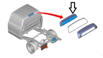 DOPLŇKOVÉ TŘETÍ SVĚTLO STOP FORD RANGER 2011- NA STŘECHA KABINY OE1904097