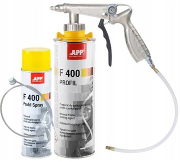 APP F400 do profili zamkniętych bursztyn ZESTAW 1,0L + 0,5L + Pistolet