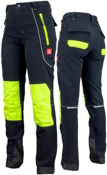Elastyczne spodnie robocze ODBLASKOWE SOFTSHELL