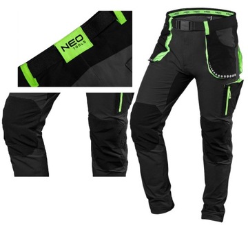 NEO TOOLS Spodnie robocze PREMIUM,4 way stretch, czarne 81-290-XS
