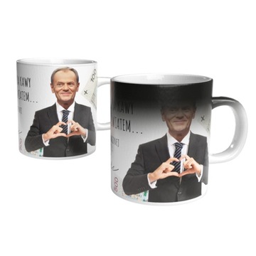 ВОЛШЕБНАЯ КРУЖКА ЮМОР ДОНАЛЬД ТУСК ГЛОТОК КОФЕ