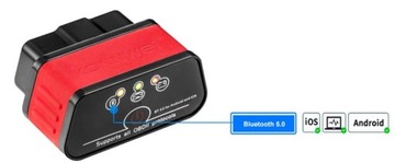 Диагностический интерфейс Konnwei OBD2 ELM327 Bt5 + программа SDPROG
