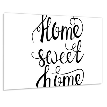 Panel szklany hartowany 80x60 Napis Home sweet