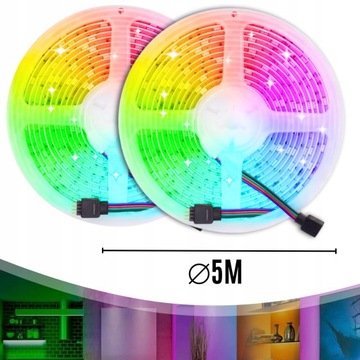 СВЕТОДИОДНАЯ ЛЕНТА RGB 10M ЦВЕТНЫЕ ВОДОНЕПРОНИЦАЕМЫЕ СВЕТОДИОДЫ ПУЛЬТ ПУЛЬТА BLUETOOTH ПРЕМИУМ 5050