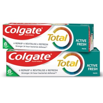 COLGATE TOTAL AKTYWNA ŚWIEŻOŚĆ pasta do zębów 2szt