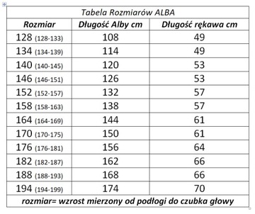 alba komża długa, przewiewna na lato 164-194