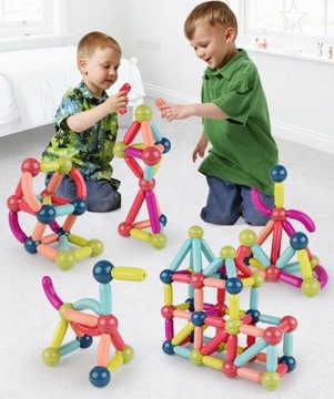 МАГНИТНЫЕ БЛОКИ, ОБРАЗОВАТЕЛЬНЫЙ КОНСТРУКЦИЯ НАБОР МАГНИТНЫХ ПАЛОЧЕК 36 шт.