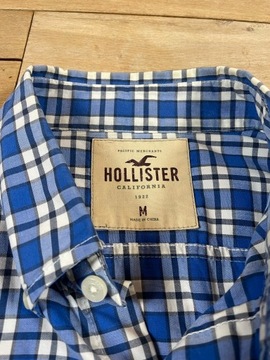 Hollister koszula kratka logo unikat długi rękaw M