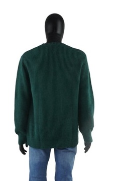 TOMMY JEANS Tmavozelený pletený sveter (M)