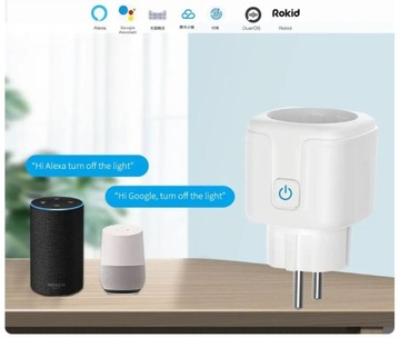 GNIAZDKO ELEKTRYCZNE WIFI TUYA 20A + MONITORING ENERGI - ALEXA GOOGLE HOME