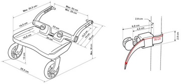 LASCAL Buggy board Mini Универсальный удлинитель для коляски