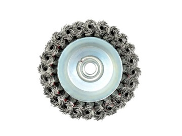 SZCZOTKA DRUCIANA DRUT SKRĘTNY CZOŁOWA M14 100 mm