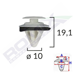 Spinka listwy progowej MazdaSubaru B23162 Romix 10