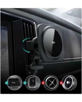 ДЕРЖАТЕЛЬ ДЛЯ АВТОМОБИЛЬНОГО ТЕЛЕФОНА 2-в-1 ДЕРЖАТЕЛЬ MagSafe ДЛЯ Apple iPhone 13 14 15