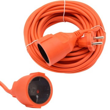 ELEKTRYCZNY PRZEDŁUŻACZ OGRODOWY BUDOWLANY WARSZTATOWY 10M 2X1,0mm