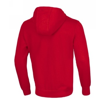 Bluza rozpinana z kapturem Pit Bull Cotton Terry Small Logo '23 Czerwona L