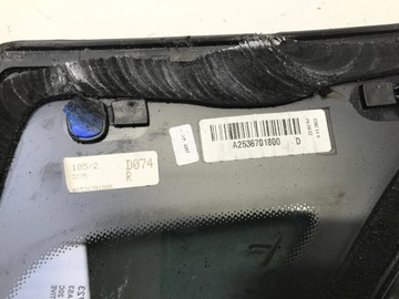 MERCEDES GLC COUPE 43 C253 2022 SKLO (OKNO) KAROSERIE PRAVÝ ZADNÍ A2536701800