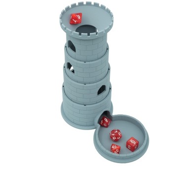 Складная древняя башня для игральных костей - Dice Tower Светло-серый