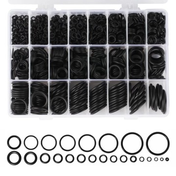 ORINGI USZCZELKI RÓŻNE WIELKOŚCI ZESTAW 740 SZT + KASETKA ORGANIZER