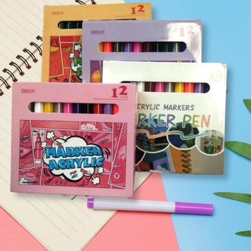 АКРИЛОВЫЕ МАРКЕРЫ, МАРКЕРЫ, НАСАДКИ ДЛЯ КРАСКИ КАМНЕЙ, ОДЕЖДЫ, СТЕКЛА, ОБУВИ 12