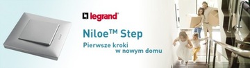 Одинарный переключатель Niloe Step - сталь